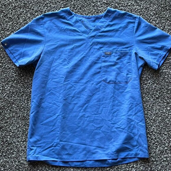 Figs Other - FIGS Leon Scrub Top Men’s Medium Light Blue Style FM1500 Nursing Utility